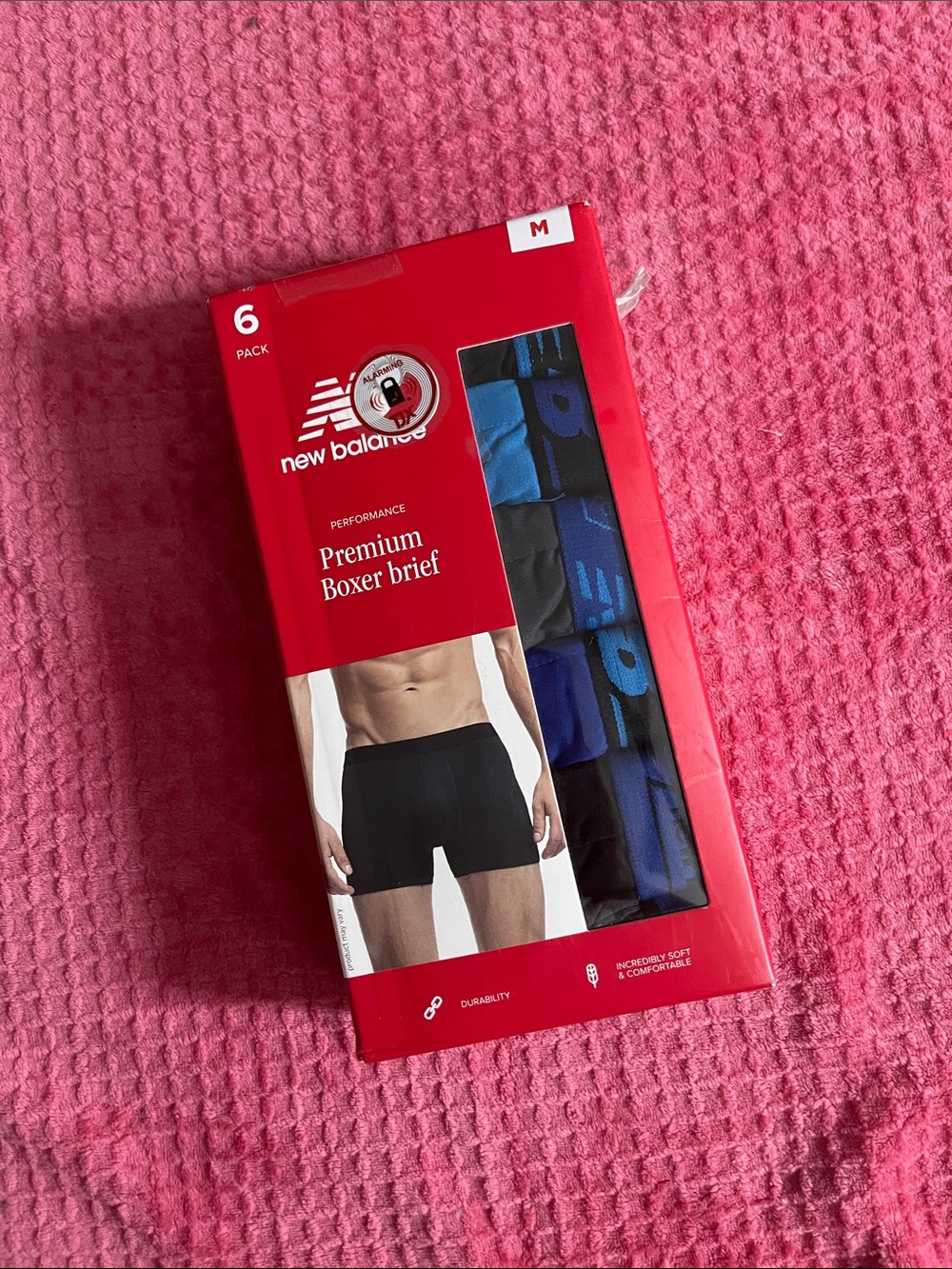 New Balance Men's Boxer Briefs Pack - Red & Blue